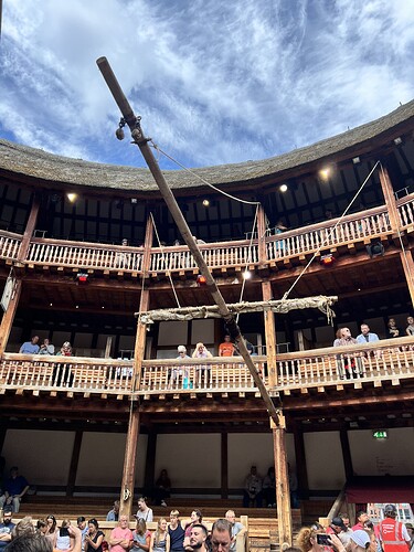 Another of the set decorations at the Globe