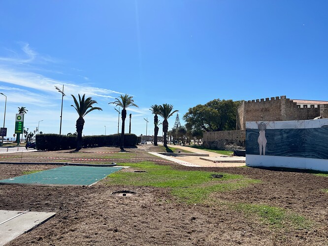 Looking over at the castle.