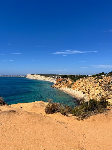 A view back towards the resort