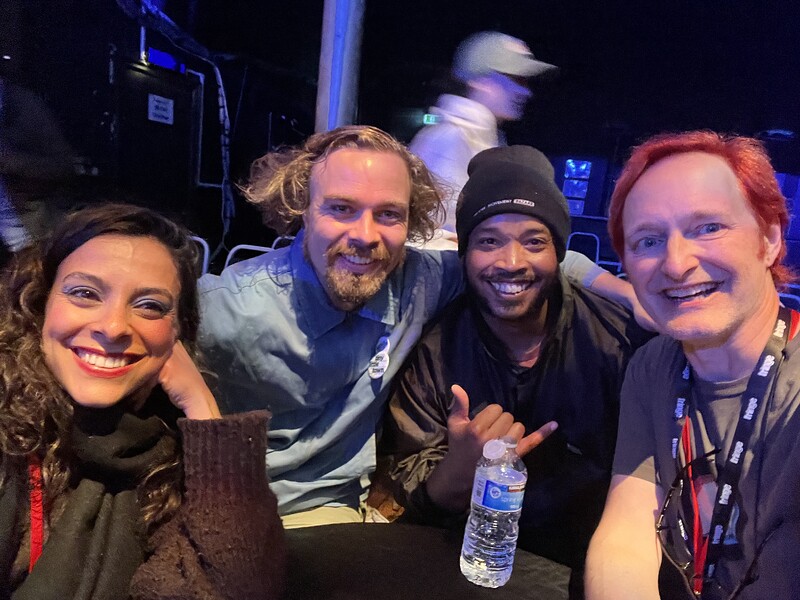 The crew awaiting "These Are the Contents of My Head"