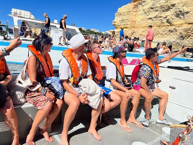 Our crew heads out to explore a cave.